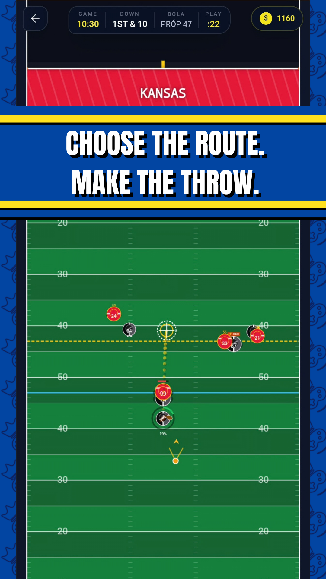 Choose the route and make the throw in Lança a Braba