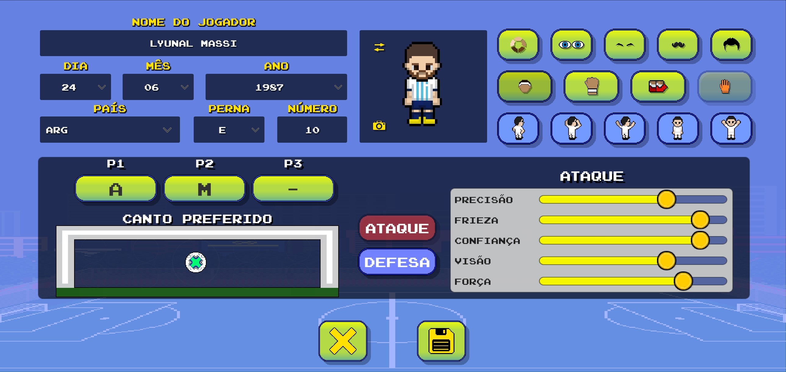 Tela de personalização do Olha a Batida